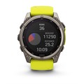 Умные часы Garmin Fenix 8 - 51 мм Solar, Sapphire титановый серый с желтым ремешком  010-02907-21 010-02907-21
