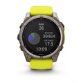 Умные часы Garmin Fenix 8 - 51 мм Solar, Sapphire титановый серый с желтым ремешком  010-02907-21 010-02907-21