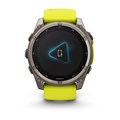 Умные часы Garmin Fenix 8 - 51 мм Solar, Sapphire титановый серый с желтым ремешком  010-02907-21 010-02907-21