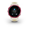 Часы для бега Garmin Forerunner 570 - 42мм, слоновая кость, алюминиевый безель малинового цвета, ремешок манго/слоновая кость  010-02970-02 010-02970-02