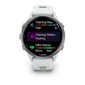 Garmin Forerunner 970 белые, титановый безель, с бело-зеленым ремешком  010-02969-11 010-02969-11