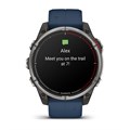 Garmin quatix 8  47 мм, AMOLED, Sapphire, Titanium, синий силиконовый ремешок 010-02904-51