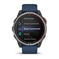 Garmin quatix 8  47 мм, AMOLED, Sapphire, Titanium, синий силиконовый ремешок 010-02904-51