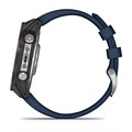 Garmin quatix 8  47 мм, AMOLED, Sapphire, Titanium, синий силиконовый ремешок 010-02904-51