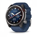 Garmin quatix 8  51 мм, AMOLED, Sapphire, Titanium, синий силиконовый ремешок 010-02905-91