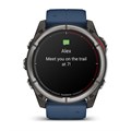 Garmin quatix 8  51 мм, AMOLED, Sapphire, Titanium, синий силиконовый ремешок 010-02905-91