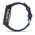 Garmin quatix 8  51 мм, AMOLED, Sapphire, Titanium, синий силиконовый ремешок 010-02905-91