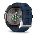 Garmin quatix 8  51 мм, AMOLED, Sapphire, Titanium, синий силиконовый ремешок 010-02905-91