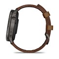 Умные часы Garmin Venu 4 - 45 мм, темно-серый с коричневым кожаным ремешком  010-03014-03 010-03014-03
