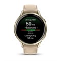 Умные часы Garmin Venu 4 - 41 мм, лунно-золотистый с кожаным ремешком песочного цвета  010-03013-03 010-03013-03