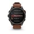 Умные часы Garmin Fenix 8 Pro 51mm Amoled Sapphire Titanium Carbon Grey Chestnut Leather 010-03199-40 010-03199-40