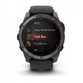 Умные часы Garmin fenix 8 Pro - 51 мм, MicroLED DLC, угольно-серый, черный силиконовый ремешок  010-03380-01 010-03380-01
