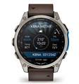 Авиационные смарт-часы Garmin D2 Mach 2 – 47 мм Титан с коричневым кожаным ремешком 010-02904-31
