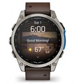 Авиационные смарт-часы Garmin D2 Mach 2 – 47 мм Титан с коричневым кожаным ремешком 010-02904-31