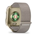 Умные часы Garmin Venu X1 золотистые с титановой крышкой, серым нейлоновым ремешком  010-02980-09 010-02980-09