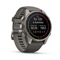 Часы Garmin Fenix 9 - 43mm, Titanium with Pebble Gray Silicone Band 010-04761-11