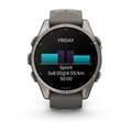 Часы Garmin Fenix 9 - 43mm, Titanium with Pebble Gray Silicone Band 010-04761-11