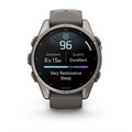 Часы Garmin Fenix 9 - 43mm, Titanium with Pebble Gray Silicone Band 010-04761-11