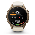 Часы Garmin Fenix 9 Pro - 43mm, inReach, Autumn Gold Titanium with Cream/French Gray Silicone Band 010-04335-21