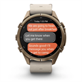 Часы Garmin Fenix 9 Pro - 43mm, inReach, Autumn Gold Titanium with Bone Leather Band 010-04335-41