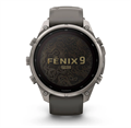 Часы Garmin Fenix 9 Pro - 47mm, Solar, inReach, Titanium with Pebble Gray/Silver Gray Silicone Band 010-04338-01