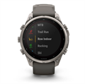 Часы Garmin Fenix 9 Pro - 47mm, Solar, inReach, Titanium with Pebble Gray/Silver Gray Silicone Band 010-04338-01