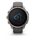 Часы Garmin Fenix 9 Pro - 47mm, Solar, inReach, Titanium with Pebble Gray/Silver Gray Silicone Band 010-04338-01