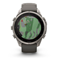 Часы Garmin Fenix 9 Pro - 47mm, Solar, inReach, Titanium with Pebble Gray/Silver Gray Silicone Band 010-04338-01