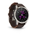 Авиационные смарт-часы Garmin D2 Mach 1 - с коричневым Oxford кожаным ремешком 010-02582-55