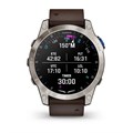 Авиационные смарт-часы Garmin D2 Mach 1 - с коричневым Oxford кожаным ремешком 010-02582-55