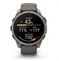 Часы Garmin Fenix 9 - 47mm, Titanium with Pebble Gray Silicone Band 010-04762-01