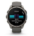 Часы Garmin Fenix 9 - 47mm, Titanium with Pebble Gray Silicone Band 010-04762-01