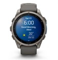 Часы Garmin Fenix 9 - 47mm, Titanium with Pebble Gray Silicone Band 010-04762-01