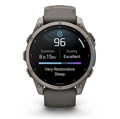 Часы Garmin Fenix 9 - 47mm, Titanium with Pebble Gray Silicone Band 010-04762-01