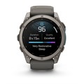 Часы Garmin Fenix 9 - 51mm, Titanium with Pebble Gray Silicone Band 010-04763-01