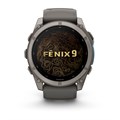 Часы Garmin Fenix 9 - 51mm, Titanium with Pebble Gray Silicone Band 010-04763-01