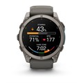 Часы Garmin Fenix 9 - 51mm, Titanium with Pebble Gray Silicone Band 010-04763-01