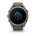 Часы Garmin Fenix 9 - 51mm, Titanium with Pebble Gray Silicone Band 010-04763-01