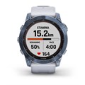 Умные часы Garmin  Fenix 7X Sapphire Solar титановый синий минерал DLC с белым ремешком 010-02541-15 010-02541-15