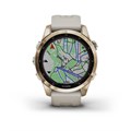 Garmin Fenix 7s Sapphire Solar титановый кремово-золотой с светло-песочным силиконовым ремешком 010-02539-21 010-02539-21
