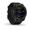 Garmin Fenix 7X Sapphire Solar титановый черный DLC с силиконовым ремешком 010-02541-23
