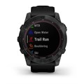Garmin Fenix 7X Sapphire Solar титановый черный DLC с силиконовым ремешком 010-02541-23