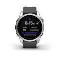 Garmin Fenix 7s серебристый с графитовым силиконовым ремешком 010-02539-01 010-02539-01
