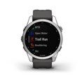 Garmin Fenix 7s серебристый с графитовым силиконовым ремешком 010-02539-01 010-02539-01