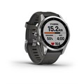 Garmin Fenix 7s серебристый с графитовым силиконовым ремешком 010-02539-01 010-02539-01