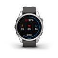 Garmin Fenix 7s серебристый с графитовым силиконовым ремешком 010-02539-01 010-02539-01