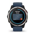 Garmin Quatix 7 Sapphire AMOLED титановый с синим силиконовым ремешком 010-02582-61 010-02582-61