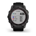 Умные часы Garmin Fenix 7X Sapphire Solar титановый угольно-серый DLC с силик. ремешком 010-02541-11 010-02541-11