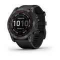 Умные часы Garmin Fenix 7X Sapphire Solar титановый угольно-серый DLC с силик. ремешком 010-02541-11 010-02541-11