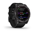 Умные часы Garmin Fenix 7X Sapphire Solar титановый угольно-серый DLC с силик. ремешком 010-02541-11 010-02541-11
